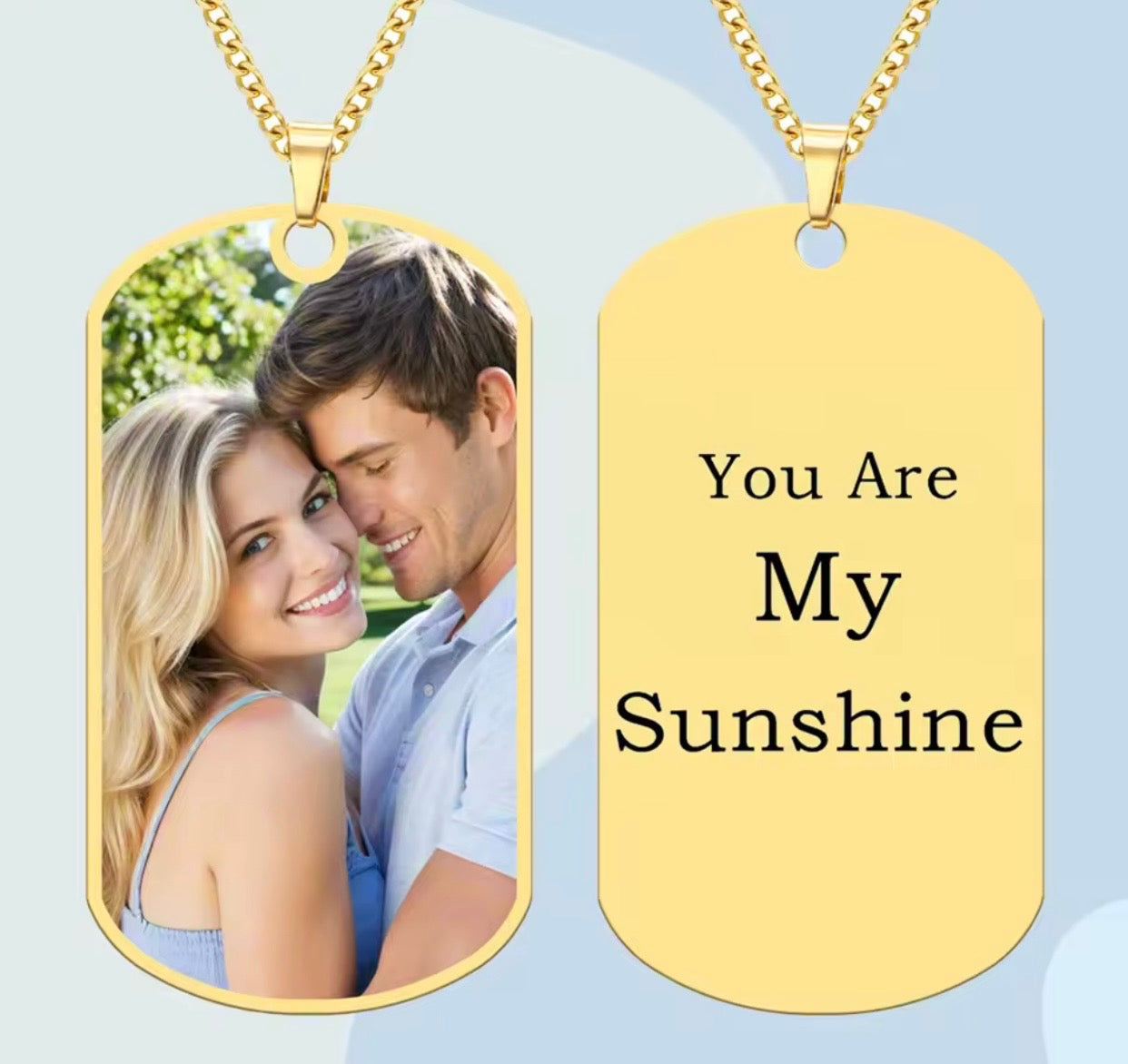Custom Picture Necklace Personalized Necklaces with Text Engraved Customized
