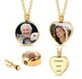 Custom Round Heart Locket Necklace